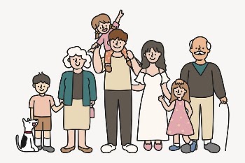 Big family collage element, relatives | Free Vector - rawpixel