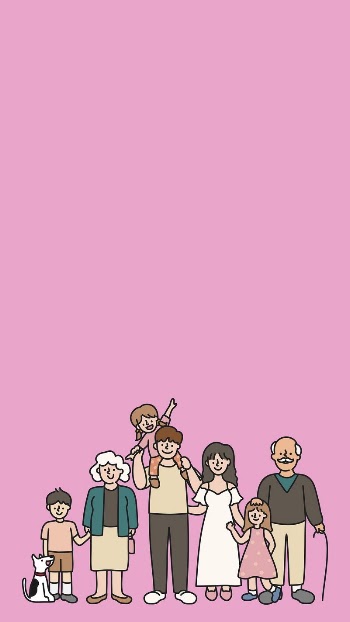 Big family mobile wallpaper, pink | Free Photo - rawpixel