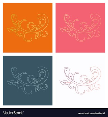 Big floral set for spring design floral elements vector image