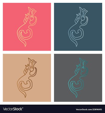 Big floral set for spring design floral elements vector image