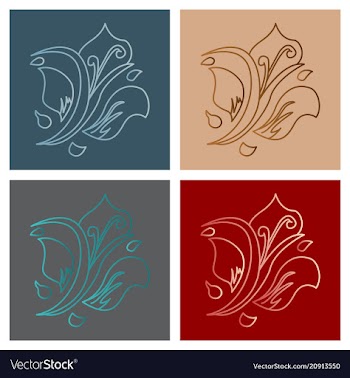 Big floral set for spring design floral elements vector image