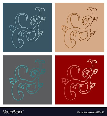 Big floral set for spring design floral elements vector image