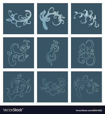 Big floral set for spring design floral elements vector image