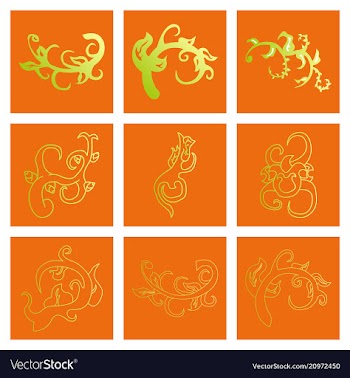Big floral set for spring design floral elements vector image