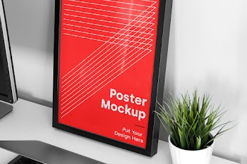 Big Frame Poster Mockup poster mockup put your design here 