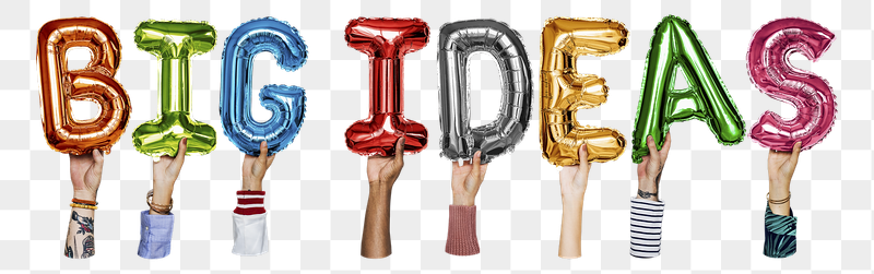 Big ideas word png, hands | Free PNG - rawpixel