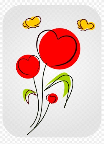 Big Image - Drawings Of Flowers And Hearts