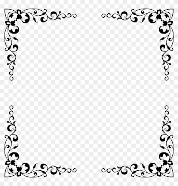 Big Image - Elegant Frame Black And White - Free Transparent PNG ...