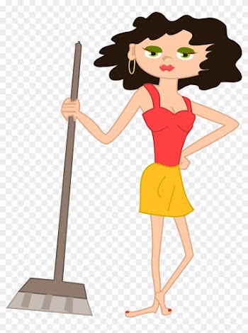 Big Image - Girl With Broomstick