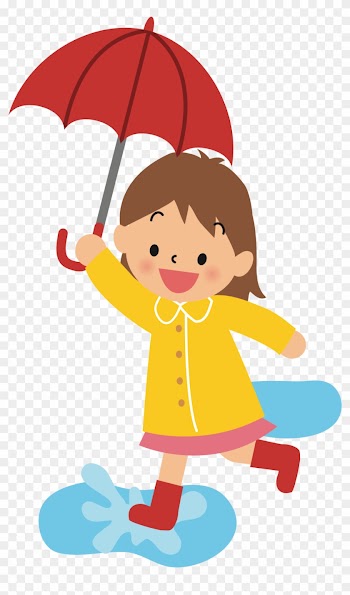 Big Image - Girl With Umbrella Cartoon