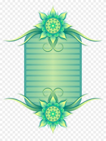 Big Image - Green Flower Border Png