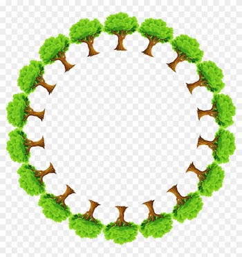 Big Image - Green Round Frame Png