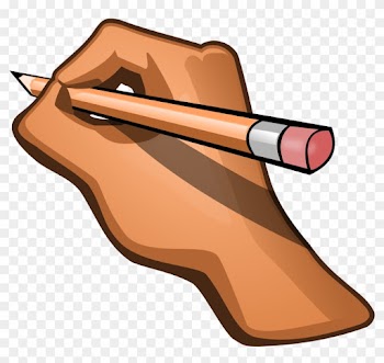Big Image - Hand Holding Pencil Clipart