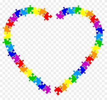 Big Image - Puzzle Pieces Heart Borders