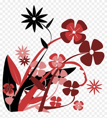 Big Image - Red Flower Vector Png