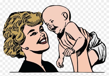Big Image - Woman Holding Baby Clipart