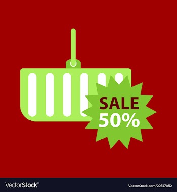 Big sale banner ribbon vector image