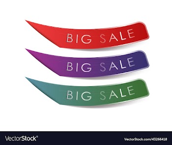 big sale banner with abstract shapes