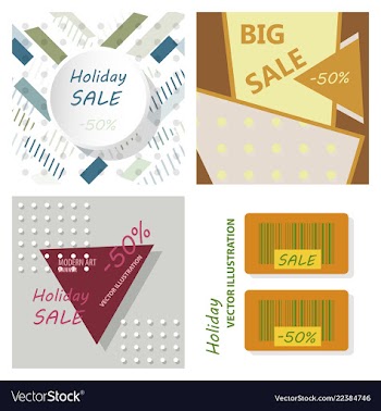 Big sale banner with ribbon vector image