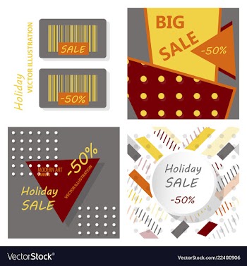 Big sale banner with ribbon vector image