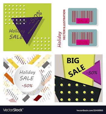 Big sale banner with ribbon vector image