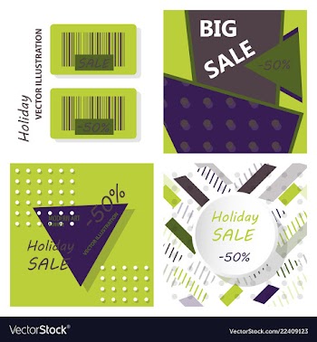 Big sale banner with ribbon vector image