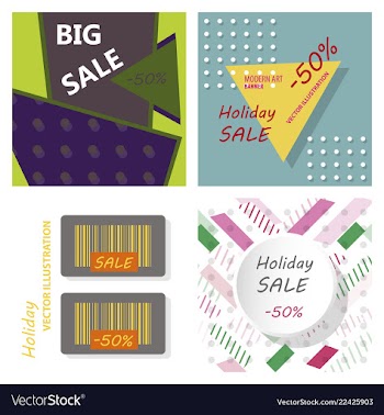 Big sale banner with ribbon vector image