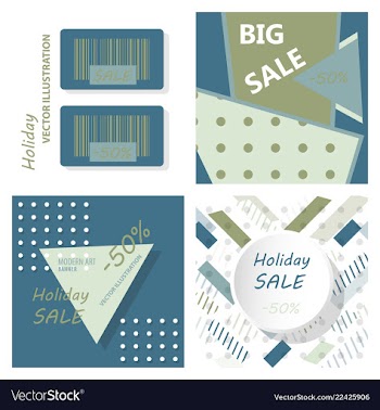 Big sale banner with ribbon vector image
