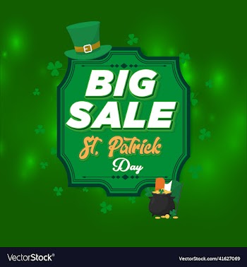 big sale poster for st patrick s day