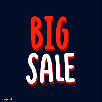Big sale typography vector isolated on black | Free stock vector - 472392