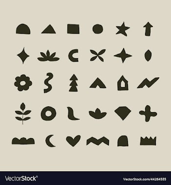 big set of hand drawn various shapes and doodle
