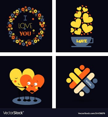 Big set of icons for valentines day mothers day vector image