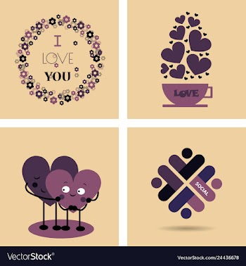 Big set of icons for valentines day mothers day vector image