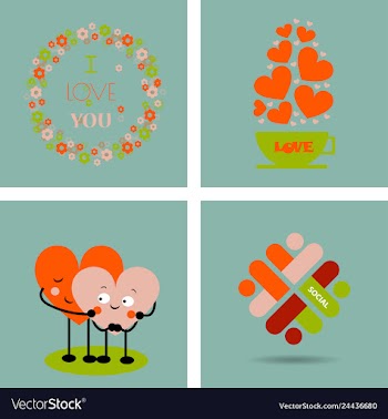 Big set of icons for valentines day mothers day vector image