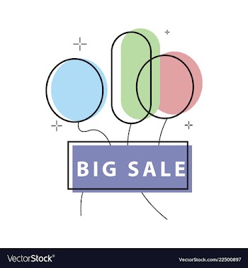 Big super sale emblems in shape of round bomb vector image