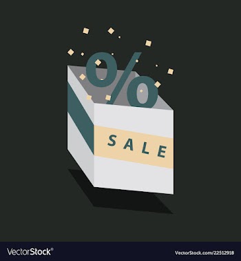 Big super sale emblems in shape of round bomb vector image