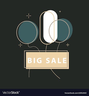 Big super sale emblems in shape of round bomb vector image