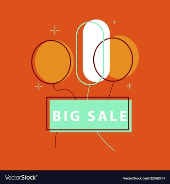 Big super sale emblems in shape of round bomb vector image