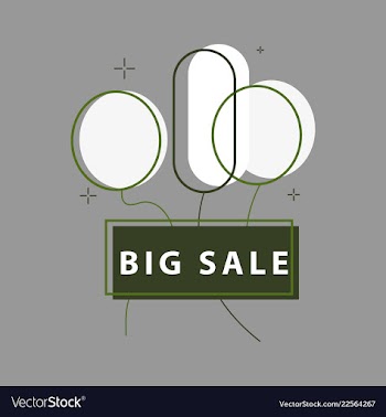 Big super sale emblems in shape of round bomb vector image