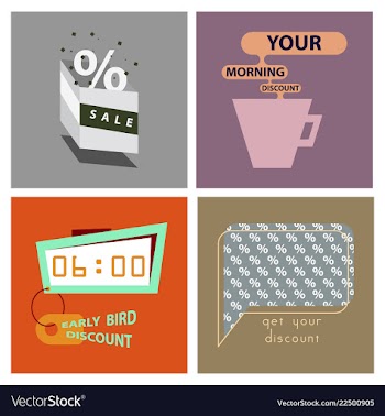 Big super sale promotional set emblems in shape vector image