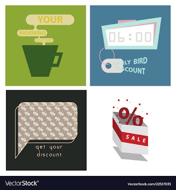 Big super sale promotional set emblems in shape vector image