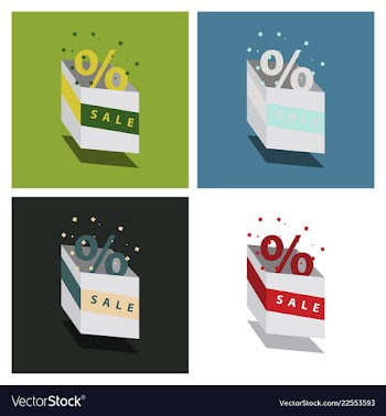 Big super sale promotional set emblems in shape vector image