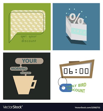 Big super sale promotional set emblems in shape vector image