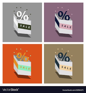 Big super sale promotional set emblems in shape vector image