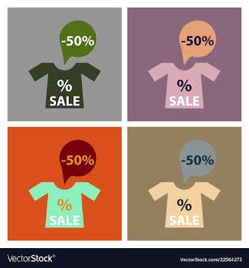 Big super sale promotional set emblems in shape vector image