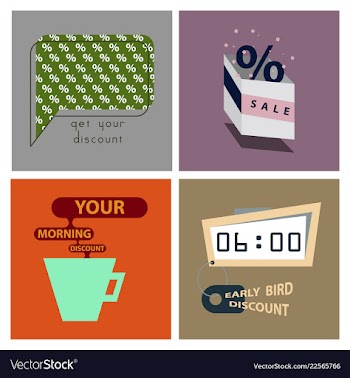 Big super sale promotional set emblems in shape vector image