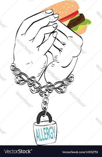 Big tasty burger and hands vector image