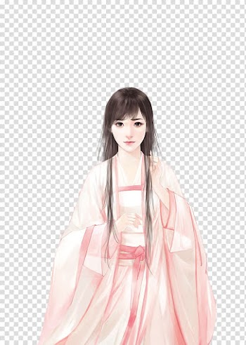 Bijin Animation, Antique hand-painted beauty transparent background PNG clipart