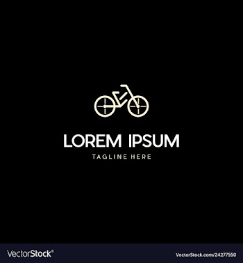 Bike cycle outline creative logo design vector image