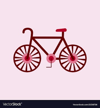 Bike icon flat in black on white background eps 10 vector image